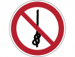 28: Verbotsschild - Knoten von Seilen verboten (gemäß DIN EN ISO 7010, ASR A1.3)