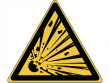 2: Warnschild - Warnung vor explosionsgef&auml;hrlichen Stoffen (gem&auml;&szlig; DIN EN ISO 7010, ASR A1.3)